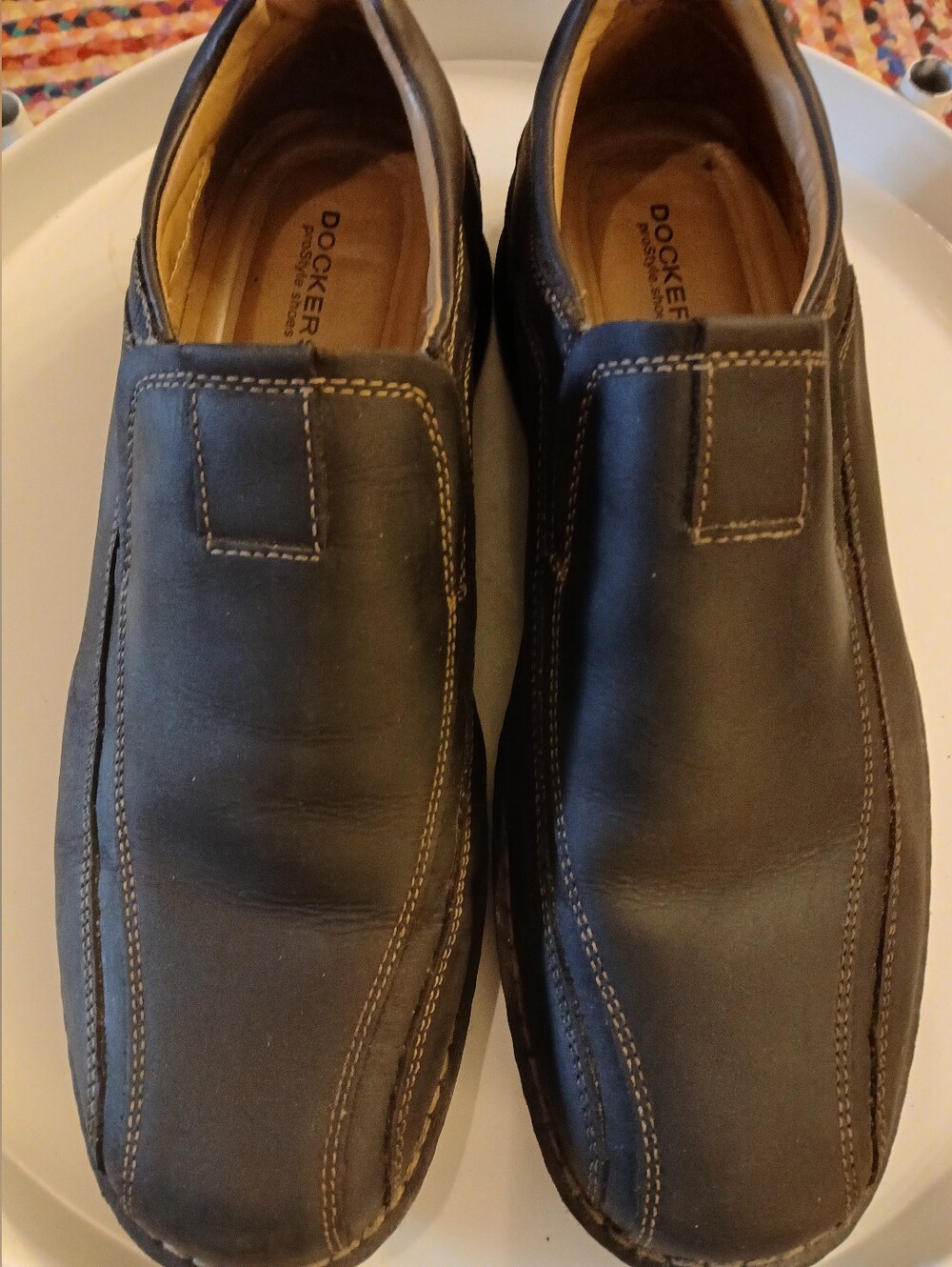 Dockers Brown Slip-On Casual Loafers 11M with Contrast Stitching.    FF#514